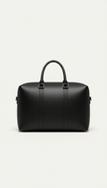 Matte Black Leather Weekender Bag